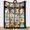 Black, variant on AISENIN Personalized 20 Photo Collages Picture Blanket with text for Christmas Birthday Anniversary Wedding Gifts for Dad Mom Boyfriend Girlfriend
