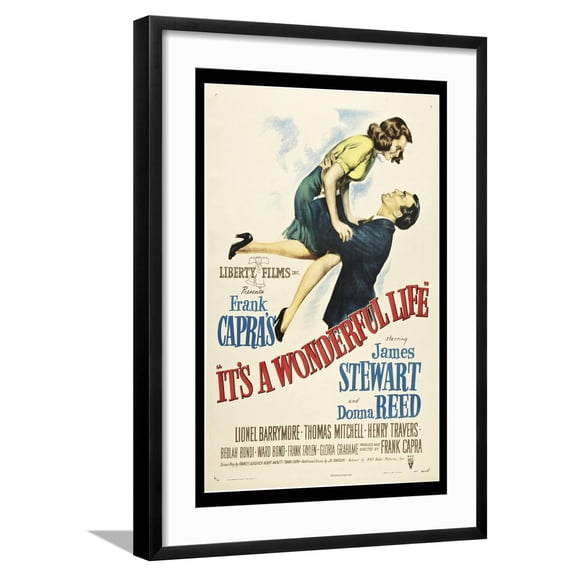 Art.com Its A Wonderful Life Giclee Print by Vintage Apple Collection, Black Frame Wall Art, 21" x 29"