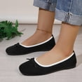 thumbnail image 5 of Miqool Bowknot Ballet Flats for Women Casual Flat Shoes Flock Round Toe Soft Sole Slip On Loafers Indoor Outdoor Comfortable Shoes, 5 of 9