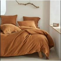 Pavish Export Cotton Duvet Cover In Rust Washed Cotton Bedding Duvet Cover Set With 2 Pillow Case Soft Cotton Wedding Duvet Cover Twin