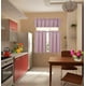 thumbnail image 1 of Juego de cortinas opacas QK3 de 3 piezas en color rosa con bolsillo para barra para tratamiento de ventanas de cocina, con paneles escalonados y cenefa a juego., 1 of 6