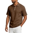 thumbnail image 5 of Trgacdwlo Polo T Shirts for Men Cotton Linen Raglan Men's Shirts Short Sleeve Summer Breathable Moisture Wicking Mens Golf Polo Shirt Coffee XXXL, 5 of 9