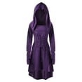thumbnail image 2 of Turilly Women's Casual Long Sleeve Ladies Sweatshirts with Hood Solid Bandage Dress, 2 of 9