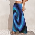 thumbnail image 4 of Black Tie Dye Pants Blue Spiral Print Streetwear Straight Wide Leg Pants Elastic High Waist Casual Trousers Big Size 5XL 6XL, 4 of 6