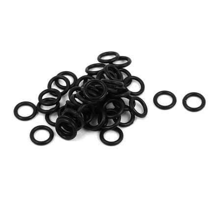 Ring Sealing - 50Pcs Black 6mm x 1mm Nitrile Rubber O Ring NBR Oil Sealing Grommets