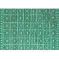 thumbnail image 1 of Ahgly Company Machine Washable Indoor Rectangle Abstract Turquoise Blue Modern Area Rugs, 2' x 4', 1 of 4