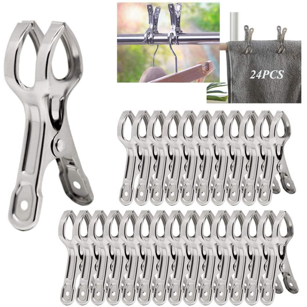 Beach Towel Clips, 24Pcs Large Dseap Plastic Towel Clips,Windproof