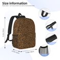 thumbnail image 5 of Rateoe Leopard Pattern Student Backpack Water-resistant Backpack 15-inch Laptop Backpack Lightweight Adjustable School Backpack, 5 of 6