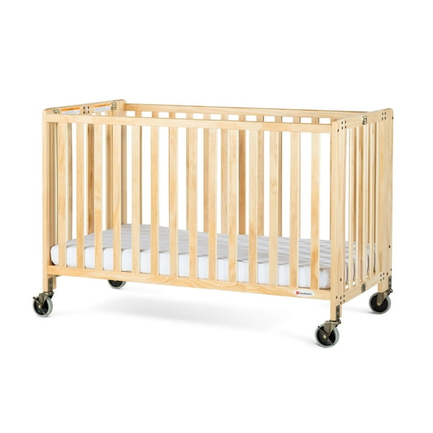 Foundations HideAway FullSize Portable Wood Crib with Mattress