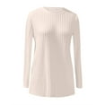 thumbnail image 4 of Women's Sweaters Fall Clothes A Loose Round Neck Pocket Pocket With A Slit Top for Women From Europe And America, 4 of 4