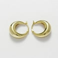 thumbnail image 3 of Cate & Chloe Jacqueline 18k Yellow Gold Plated 21mm Hoop Earrings for Women, Gift for Her, 3 of 10