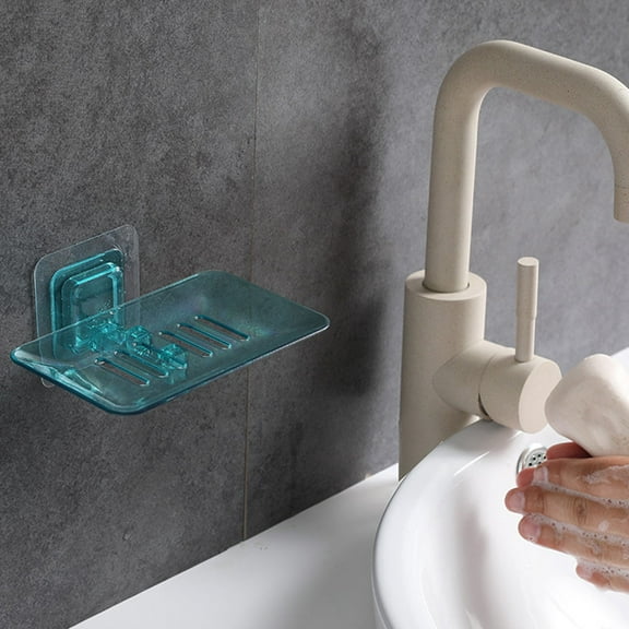 Bar Soap Case Holder Shower Suction Wall Mounted Dish Smooth Surface