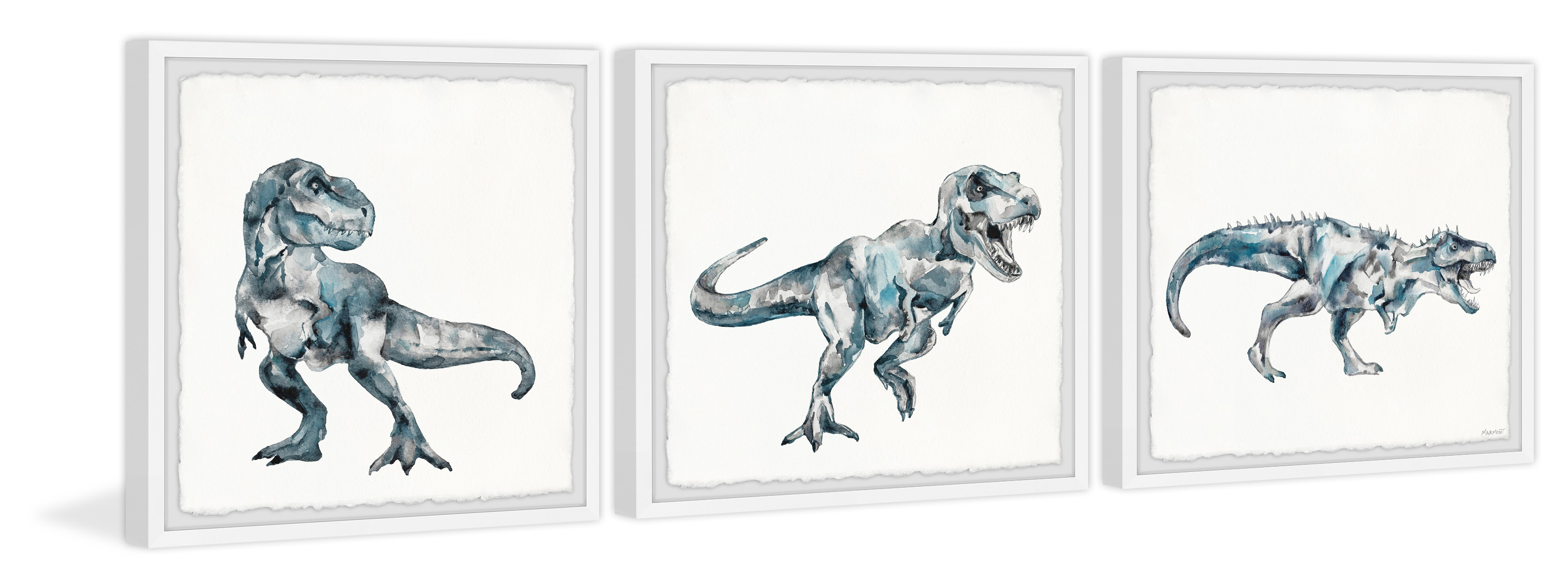 Marmont Hill Bite and Fight T-Rex Triptych