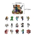 thumbnail image 2 of Juego de Minecraft, suministros para fiestas temáticas, decoraciones, globos, pancarta, juego de adornos para tartas, 2 of 5