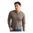 thumbnail image 1 of Playera Para Hombre De Manga Larga Tipo Henley Slim Fit Chili Beans Nogal Ropa de hombre T ECH, 1 of 2