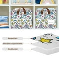 thumbnail image 4 of Yayeee Foldable Storage Basket for Shelves with Handles Waterproof Cloth Bins, Blue Doodle Pattern, 4 of 7