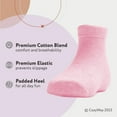 thumbnail image 3 of CozyWay Baby & Toddler Crew Socks - Soft Breathable Cotton - Easy Slip-On Infant Socks - Snug Non-Slip Fit for Toddlers - 6-12 Months, Pack of 12, Pink/White/Gray, 3 of 7