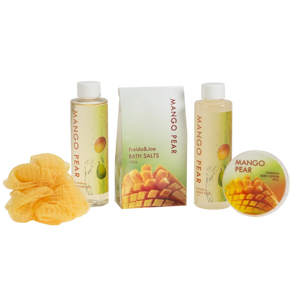 Freida & Joe Tropical Tangy Mango Pears Spa Bath Gift Set - Gift for Her Luxury Body Care Mothers Day Gifts for Mom - image 2 of 3