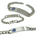 thumbnail image 2 of Traditional Stainless Steel Curb Link Medical ID Bracelets for Men. Custom Engraved, Shipping, Emergency Medical Card. Complimentary Access PHR (Personal Health Record), 2 of 8