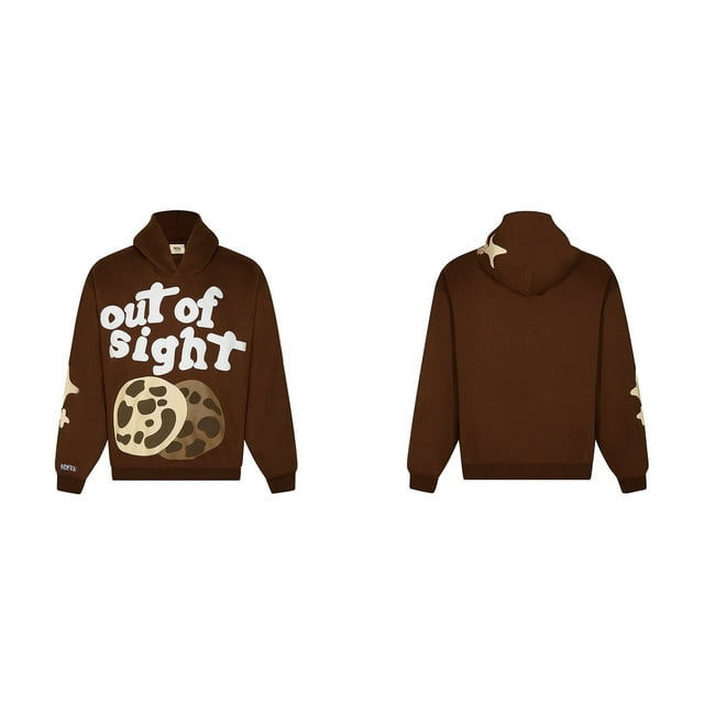 Sweat à Capuche Planète Cassé Tendance Américaine Imprimé Amusant de Rue plus Velours design Ample