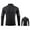 Black, variant on ZQUUVOU Men's Shirts Long Sleeve Solid Color Sports Hoodless Casual Outwear Zipper Jackets (Black,3XL)