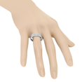 thumbnail image 2 of Dazzlingrock Collection 0.60 Carat (ctw) 10K Round & Baguette Diamond Ladies Bridal Wedding Band Ring, White Gold, Size 8, 2 of 2