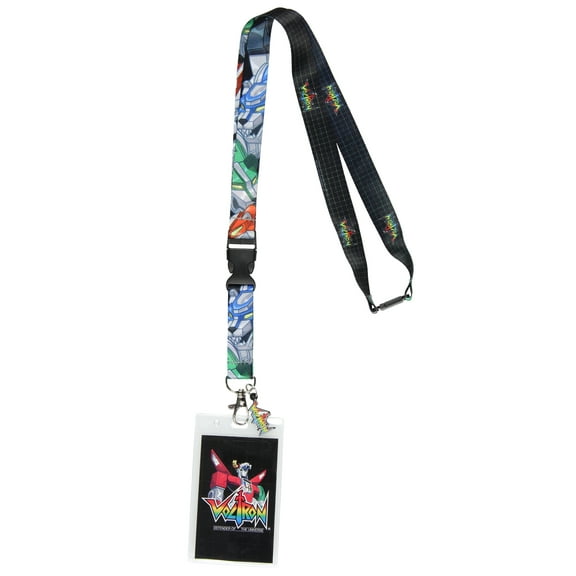 Voltron Defender Of The Universe ID Lanyard Badge Holder Voltron Rubber Charm