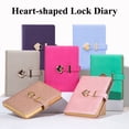 thumbnail image 4 of Graflsoa Heart-shaped Lock PU Leather Journal Notebook, 144 Pages, 180x135mm, Multiple Colors, Includes Key, Perfect for Diary & Sketching, 4 of 6