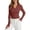 Brick Red, variant on Jane Wardrobe Women's Long Sleeve Top, V-Neck with Slim Fit Casual Style