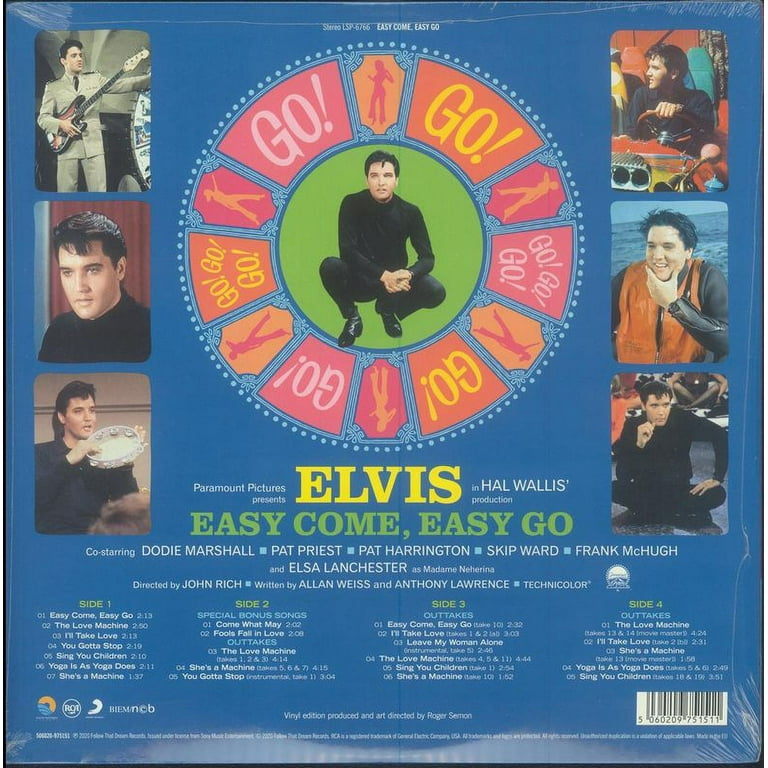 Elvis Presley Easy Come, Easy Go UK英盤 LP Elvis Presley - Easy Come, Easy Go - 2LP - Walmart.com