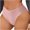 Pink, variant on GigrtiJin Womens Ribbed Panties Solid Color No Show Mid Rise Briefs Sweerproof Comfortable Underwear