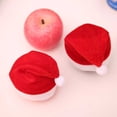 thumbnail image 2 of Inteprter 10 Uds gorros navideños pequeños transpirables ligeros exquisito gorro de Papá Noel decoración de Navidad adorno de frutas cena de fiesta Kits de decoración para fiestas Inteprter HA068320-00, 2 of 6