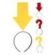 thumbnail image 5 of 4 diademas con símbolos divertidos, juego de diadema con flecha amarilla, diademas divertidas para fiestas con punta de flecha, boppers de cabeza de Navidad, tocado de Halloween, tocados novedosos, a, 5 of 5