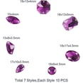 thumbnail image 4 of 70pcs 7 styles Taiwan Acrylic Faceted Rhinestone Links Flat Back Sew On 2-Hole Rhinestones For Jewellery Making Dress Decorations Garment Accessories Purple Acrylic Rhinestone, 4 of 8