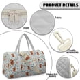 thumbnail image 7 of Garronmavis Highland Cow Floral Quilted Duffle Bag for Women, Large Weekender Overnight Bag Travel Carry On Bag with Zipper Pocket, Cute Gym Dance Tote Bag, 7 of 7