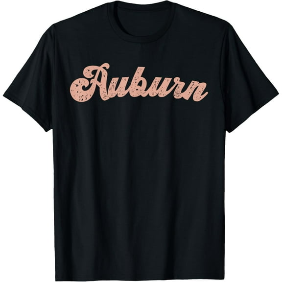 Vintage Auburn Alabama Home State Souvenir Retro T-ShirtMen and women, White Black T-shirt, size: Extra large S-2033XL