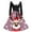 Pink, variant on TJAZFJPA Summer Beach Dress Women's Christmas Print V Neck Long Sleeve Lace Up Vintage Casual Dress (Velvet Neckline) Summer Dresses Women Engagement Party Dress