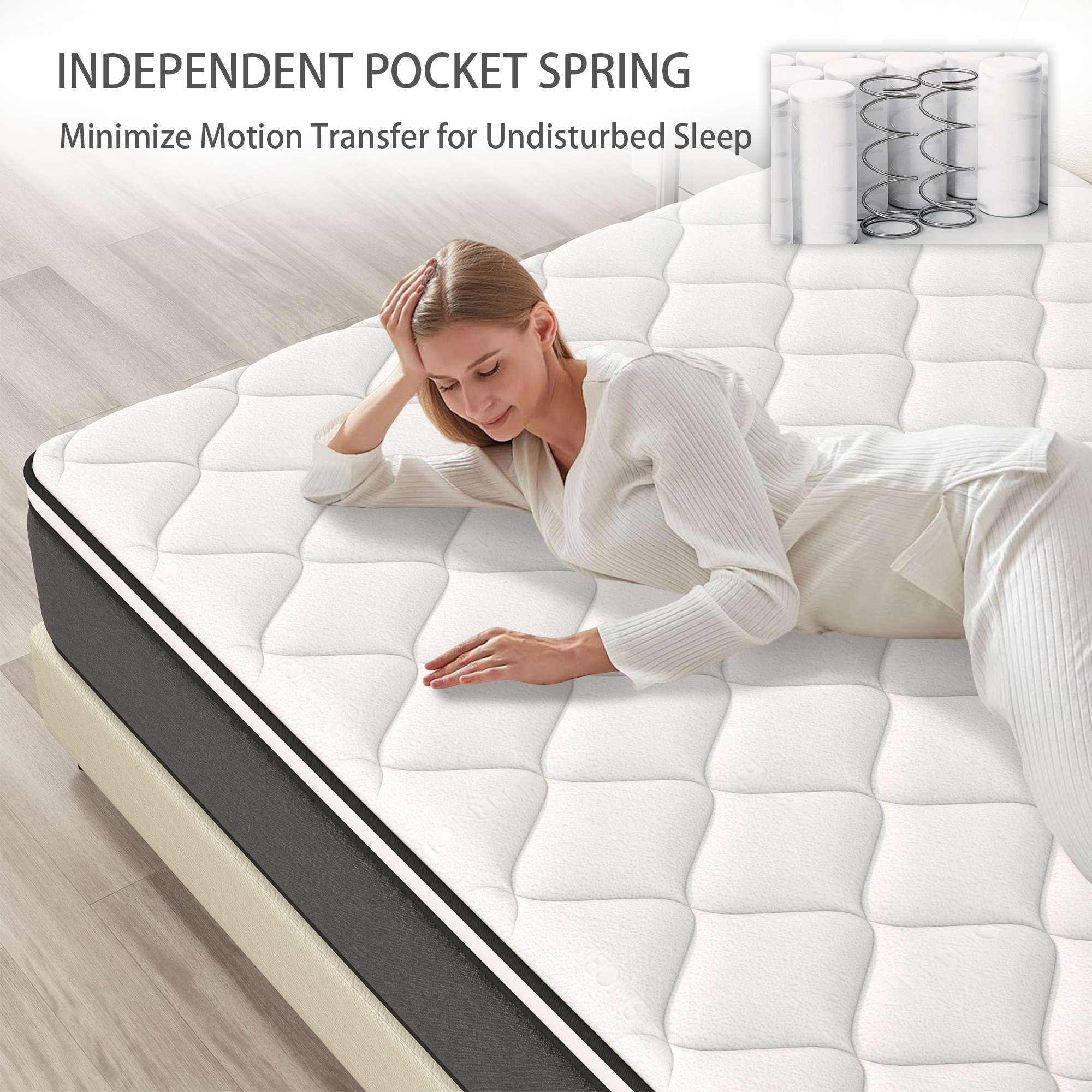 CICIMLU 12 inch Full Mattress ,Gel Memory Foam Hybrid Mattress in a Box, Innerspring Mattress Supportive & Comfortable for Restful Sleep