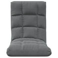 thumbnail image 3 of vidaXL Folding Floor Chair Light Gray Fabric, 3 of 9