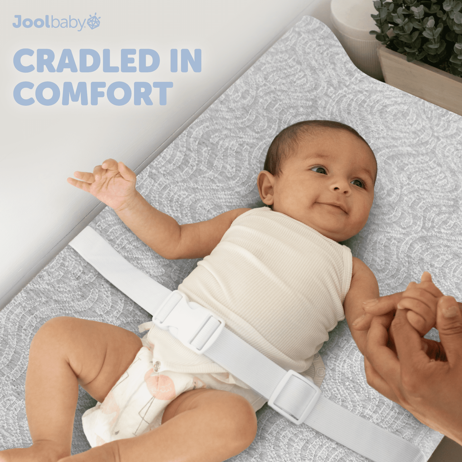 Jool Baby Changing Pad Covers 2 Pack – Soft & Comfortable, Fits Most Standard Diaper Changing Pads (Off-White & Gray - Wave)