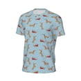 thumbnail image 6 of Wukai Dachshund Dog Print Men's Short-Sleeved Mesh T-Shirt,Quick-Dry Short Sleeve Workout T-Shirt-6X-Large, 6 of 8
