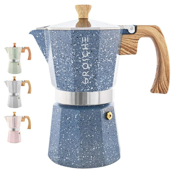 Cafetera para café espresso GROSCHE Milano Moka Pot, color índigo, 6 tazas