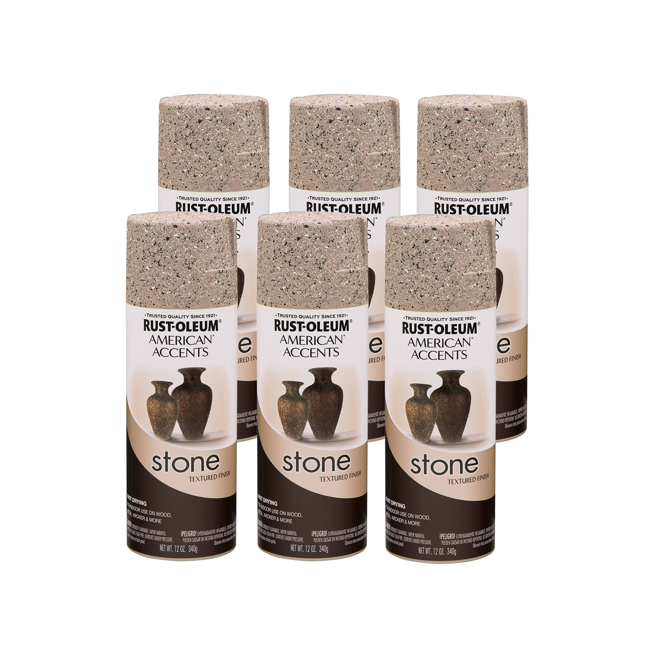 Rust Pibble Rust-Oleum 7995830-6PK Stone Creations Spray, 12 oz, Pebble, 6 Pack ...