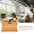 thumbnail image 3 of Raindrops Kitchen Napkin Holder Bamboo Napkin Storage Box Khaki 16x9.8x7.5in Removable Opening 1Pack, 3 of 8