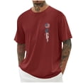 thumbnail image 1 of Tops para hombre, blusas y camisas de cuello redondo y manga corta para hombre, blusas casuales de cuello redondo con estampado de moda para hombre, blusas de cuello redondo y manga corta, camisas par, 1 of 5