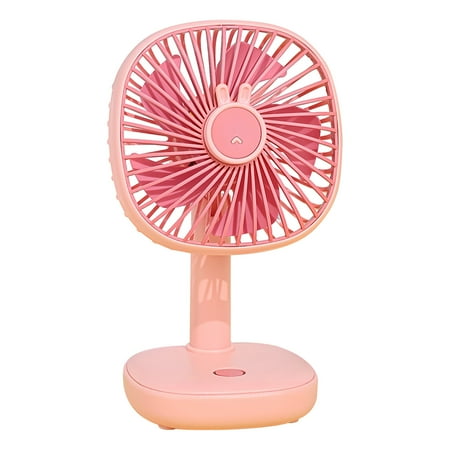

SPOORYYO Summer Night Light Fan USB Desktop Fan Silent Electric Fan for Office and Home with Cute Design