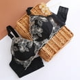 thumbnail image 3 of Bigersell Women's+sports+bras V-Neck Wire-Free Bra Support Women Balconette Bras T-Shirt Bra Style R-115 Basic Bra Strap Nylon Back-Smoothing Bra Feature Everyday Bras Underwear Black L, 3 of 3
