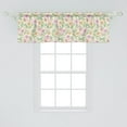 thumbnail image 2 of Ambesonne Almond Blossom Window Valance, Colorful Arrangement of Flowers Cottage Garden Hand Drawn Flower Corsage, Curtain Valance for Kitchen Bedroom Decor with Rod Pocket, 54" X 18", Multicolor, 2 of 3