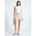 thumbnail image 3 of Free Assembly Women's Patch Pocket Denim Shorts, 3" Inseam, Sizes 0-18, 3 of 6