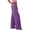 A Purple, variant on Women's Pants Dqueduo Women's Casual Solid Color Pleated Elastic Waist Pocketed Linen-Look Straight Leg Pants, 8 Colors Light Blue XL